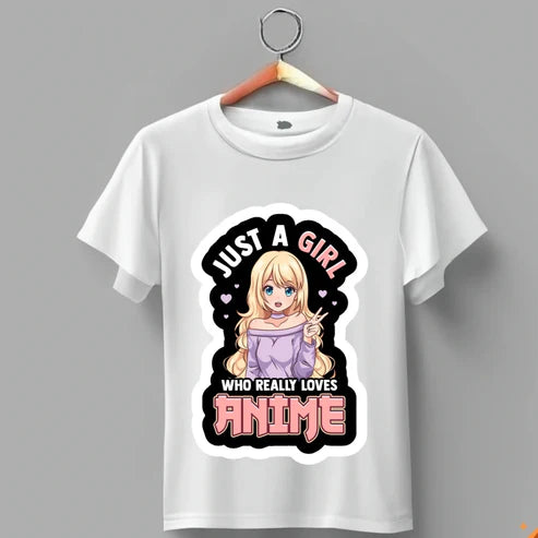 For the True Fan Girl Just a Girl Who Really Loves Anime T-Shirt